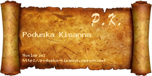 Poduska Kisanna névjegykártya